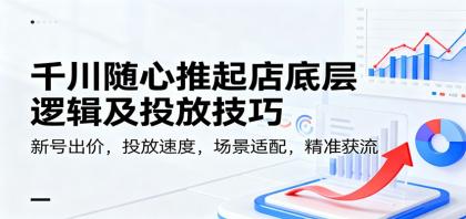 千川推广,新账号出价策略,加速投放速度,场景精准匹配,高效获取流量-资源项目网