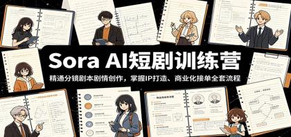 掌握Sora AI短剧创作,精通分镜剧本剧情打造与IP商业化流程-资源项目网