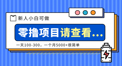 轻松入门!新人小白可做的项目,日入100-300元,月入5000+不是梦-资源项目网
