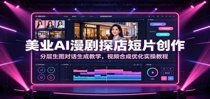 美业AI漫剧探店短片创作:分层生图对话生成教学,视频合成优化实操教程-第19张图片 美业AI漫剧探店短片创作:分层生图对话生成教学,视频合成优化实操教程-第19张图片