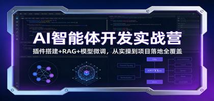 AI智能体开发实战营：插件搭建+RAG+模型微调，从实操到项目落地全覆盖-资源项目网