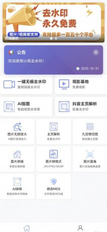 小雨去水印-支持主页批量解析、AI抠图、AI无损放大-资源项目网