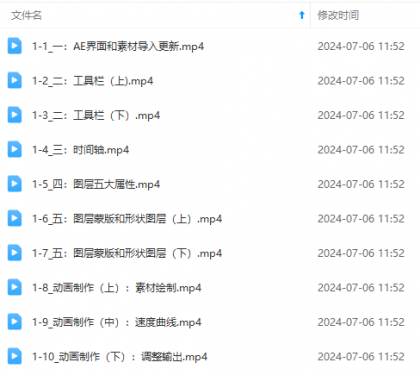 零基础AE动画培训班(第六期)：从零开始学AE，入门到精通(教程+素材)-颜夕资源网-第20张图片