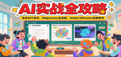 AI实战全攻略：掌握GPT系列、Midjourney全流程与Stable Diffusion深度教程-资源项目网