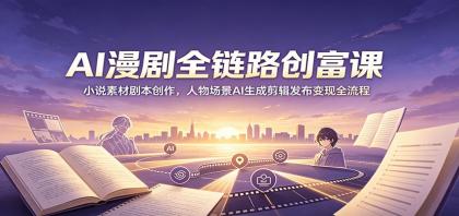 AI漫剧全链路创富课:小说素材剧本创作,人物场景AI生成剪辑发布变现全流程-第19张图片 AI漫剧全链路创富课:小说素材剧本创作,人物场景AI生成剪辑发布变现全流程-第19张图片