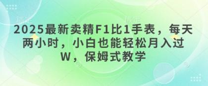 2025最新卖精F1比1手表,每天两小时,小白也能轻松月入过W,保姆式教学-第12张图片 2025最新卖精F1比1手表,每天两小时,小白也能轻松月入过W,保姆式教学-第12张图片