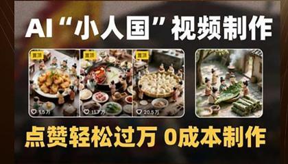 制作AI“小人国”微缩景观的短视频，点赞轻松过万，0成本制作-资源项目网