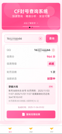 CF封号查询助手V1.0 - 立即获取您的账号状态!-资源项目网