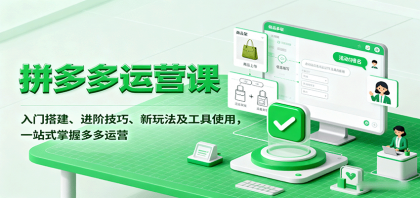 拼多多运营课程，入门到精通，新策略与工具全掌握-资源项目网