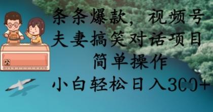 条条爆款,视频号夫妻搞笑对话项目,简单操作,小白轻松日入3张-第12张图片 条条爆款,视频号夫妻搞笑对话项目,简单操作,小白轻松日入3张-第12张图片