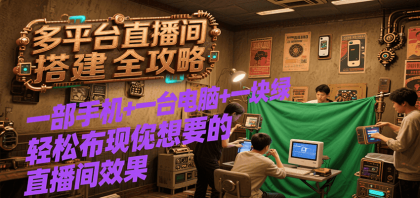 多平台直播间搭建全攻略,一部手机+一台电脑+一块绿布轻松实现你想要的直播间效果-第19张图片 多平台直播间搭建全攻略,一部手机+一台电脑+一块绿布轻松实现你想要的直播间效果-第19张图片