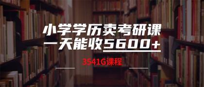 小学学历卖考研课程,一天收5600(附3580G考研合集)-颜夕资源网 小学学历卖考研课程,一天收5600(附3580G考研合集)-颜夕资源网