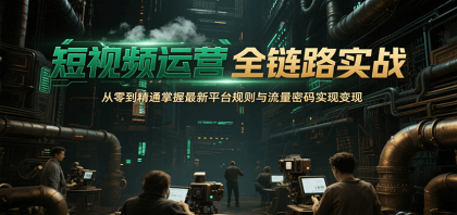 短视频运营全链路实战，掌握最新平台规则与流量密码实现变现-资源项目网