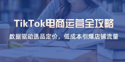 TikTok电商运营全攻略，数据驱动选品定价，低成本引爆店铺流量-资源项目网