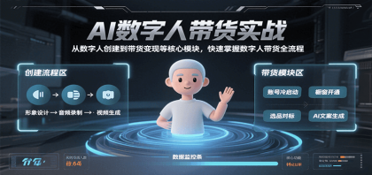 AI数字人带货实战指南：从创建到变现全流程掌握-资源项目网