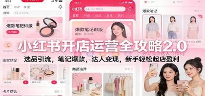 小红书开店运营全攻略2.0:选品引流,笔记爆款,达人变现,新手轻松起店盈利 小红书开店运营全攻略2.0:选品引流,笔记爆款,达人变现,新手轻松起店盈利